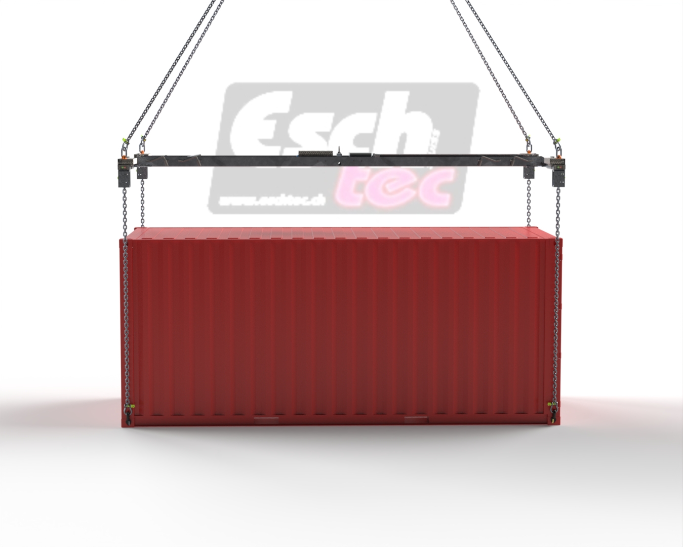 Jochkette 3 m mit Container — Seitenansicht
